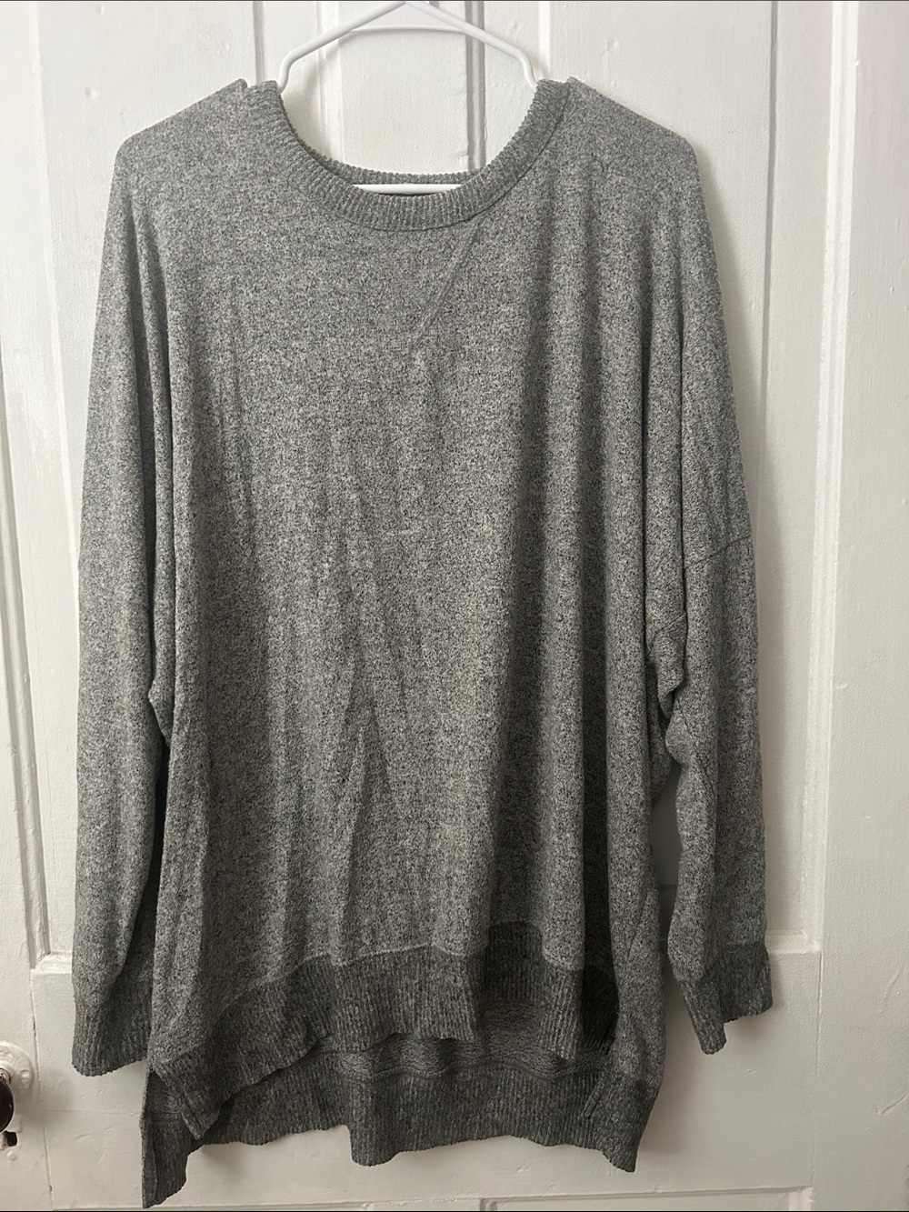 aerie Lightweight Heather Gray Crewneck Sweater